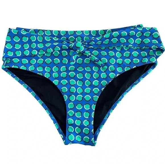 Solid & Striped The Roux Bikini Bottoms Cobalt Blue Polka Dot - Picture 3 of 12